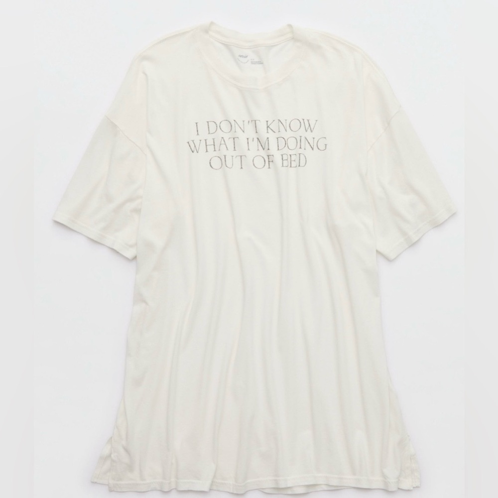 NEW Aerie Sleep Happens Night Tee - size L